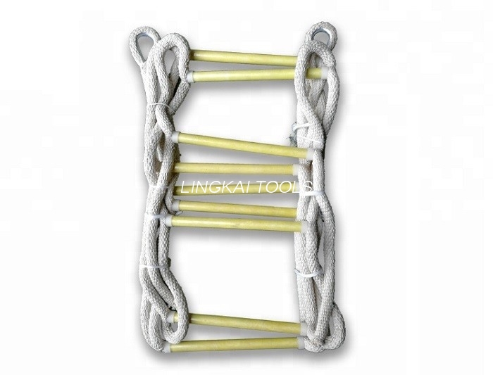 Мягкие инструменты безопасности конструкции, веревочная лестница аварийного выхода пожара взбираясь